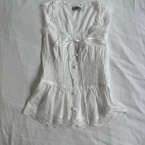 Danielle guizio white lace top